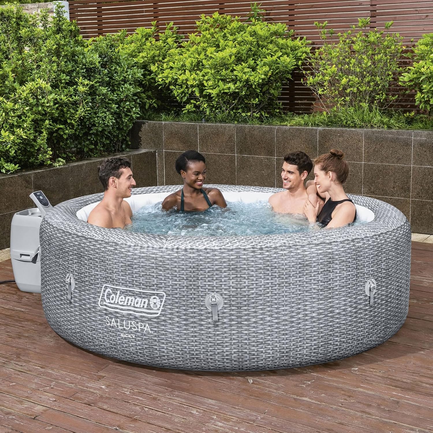 Large round inflatable hot tub (seats 5–7 people) - Image 6